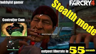 Liberate Outpost in 55 seconds | Stealth mode| controller cam| far cry 4