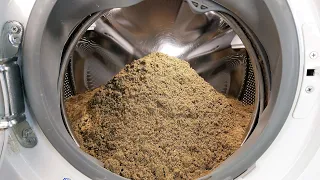 Experiment - Wet Sand - in a Washing Machine