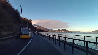 Driving Interlaken to Bern / Switzerland / AI Licence plate blur