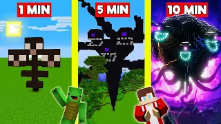 WITHER STORM Build Battle In Minecraft - NOOB VS PRO CHALLENGE - Maizen Mizen Mazien Parody