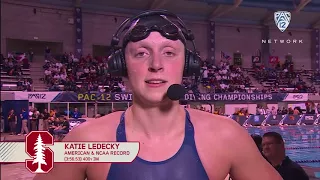 2018 Pac-12 Swimming (W) and Diving (M/W) Championships: Stanford's Katie Ledecky smashes...