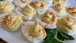 BEST Southern DEVILED EGGS! Easy Peel Hard Boiled Eggs | EASY DEVILED EGG RECIPE