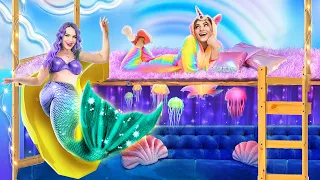 Construímos uma Beliche! Unicornio vs Sereia Desafio de 24 Horas