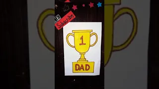 easy trophy drawing for father's  day|easy drawing for kids
