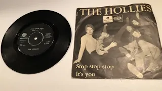 🎶💿🪕🎸🎼🇬🇧🥁🎵the Hollies Stop Stop Stop 45 single picture sleeve vintage record UK Rock group 1966 🎸💽🎤🥁🎵