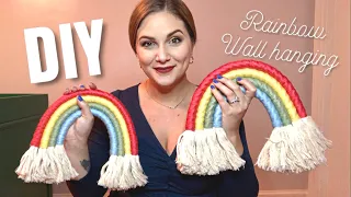 DIY Rainbow Wall Hanging - Rope Rainbow