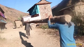 strong the name of himalayan people || village life || himalayan life style || village work ||