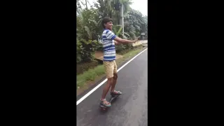 Ki ki challenge on Waveboard ||#Leo  #anish #first time in kerala.