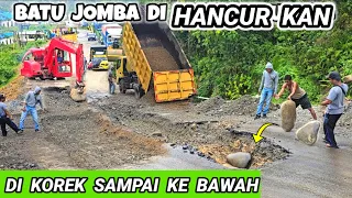 Aspal Batu Jomba Di Hancurkan,Apakah Batu jomba Akan Di Aspal Ulang #batujomba #batujombaterkini