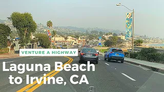 Driving Smoky Laguna Beach to Irvine, California via CA-133 North (Orange County Wildfires)