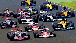 Racing McLaren F1 Cars Through History Against Each Other! (2021-1974)