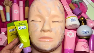 ASMR Wooden Skincare on Mannequin ☁️ It Really Applies!