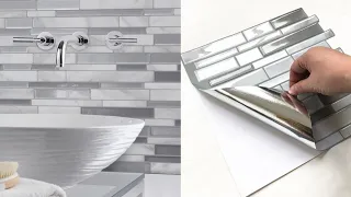 Self Adhesive Kitchen Bathroom Tiles Review - Self Adhesive Vinyl Wall Floor Tiles