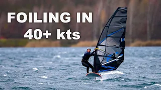 Testing my limits: WINDFOILING in 40+ knots