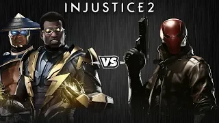 Injustice 2 - Рейден и Чёрная Молния против Красного Колпака - Intros & Clashes (rus)