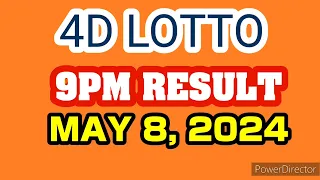 4D LOTTO RESULT 9PM DRAW MAY 8, 2024 PCSO 4D LOTTO RESULT TODAY