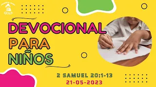 Devocional para niños Yejo - 21 mayo 2023 tiempo con Dios