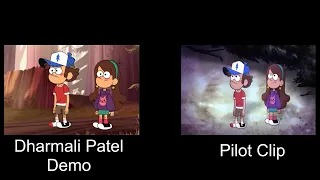 Gravity Falls Pilot - Dharmali Patel Clips - Side by Side Comparison