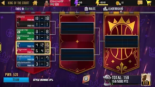 NBA 2K mobile - King of the Court tournament - first game Chicago(515 points) vs Dallas (774 points)