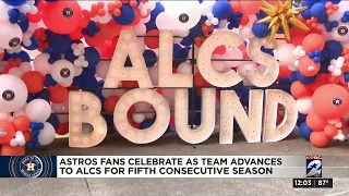 Astros fans celebrate as team advances to ALCS for 5th consecutive season