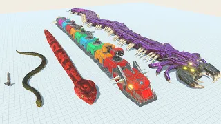 ROBOT COBRA of Evolution VS All Dinosaurs Epic Spinosaurus Vary in Size from Small to Enormous ARBS