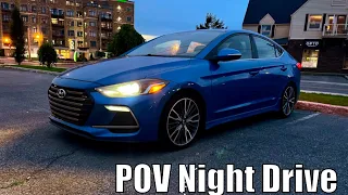 2018 Hyundai Elantra Sport (DCT) POV Night Drive