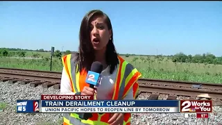 Cleanup underway in train derailment