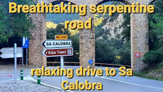 POV:Relax driving.Breathtaking serpentine road to Sa Calobra.Mallorca 4K.Chillout Music.