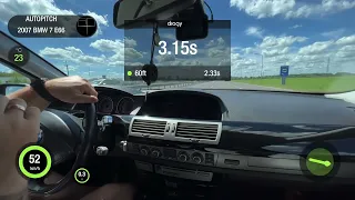 BMW 7 E65 4.0i (V8) N62B40 AT RWD 2007. 0-100 acceleration