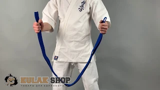 Как завязывать пояс в Киокушинкай. Kyokushin karate belt .