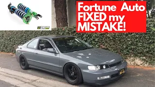 Fortune Auto FIXED my $1300 Coilover Mistake for My Honda Accord!