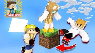 Minecraft, But It's On 1 Lucky Block with CRAZY Friends😂😂...