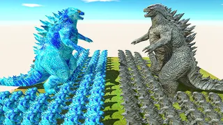 Epic Godzilla Battle | Growing Godzilla 2014 vs Ice Godzilla - Animal Revolt Battle Simulator