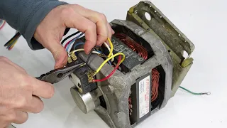 Washer motor wiring to reuse for projects