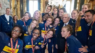 Mattarella incontra la Nazionale italiana di pallavolo femminile