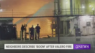 Emergency crews work to contain fire at Valero East Plant