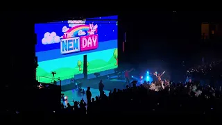 Kofi Kingston entrance. WWE Live in Birmingham. 17th April 2024