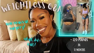 MY WEIGHTLOSS Q&A | HOW I LOST 120 POUNDS IN 11 MONTHS!