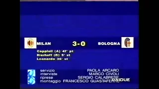 1998-99 (1a - 12-09-1998) Milan-Bologna 3-0 [Aut.Cappioli,Bierhoff(R),Leonardo] Servizio D.S.Rai2