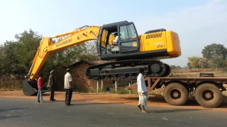 Excavator  Unloading