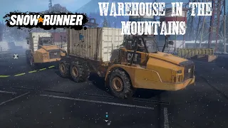 Warehouse In The Mountains With Cat 745C Yukon Canada Gold Territory Phase 2 Snowrunner DLC