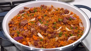 How To Make The Authentic Ghana Corned Beef Jollof Rice | This Jollof Rice Recipe Is A Game Changer