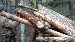 SHELTERS BUILDING AND ONDOL BED OVEN .BUSHCRAFT SKILLS.WOODWORKING.STONE WORKS.SOUNDS OF NATURE.ASMR