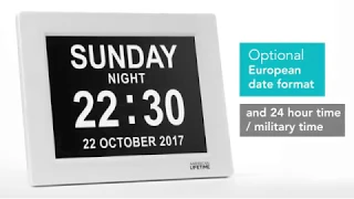 Newest Day Clock - Extra Large Impaired Vision Digital Clock with Battery Backup & 5 Alarm Options