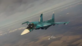 Russian Air Force - Su-30SM, Su-34 and Su-24M fighters aerial refueling from Il-78 air tankers