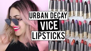 URBAN DECAY VICE LIPSTICK LIP SWATCHES: 17 Favorite Shades | CINEMATIC SWATCHES | JamiePaigebeauty