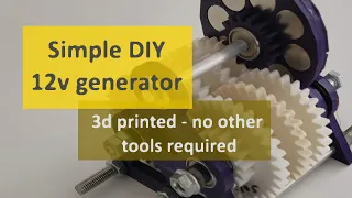 How to make an easy 3d-printed 12 volts generator - create your own electricity!