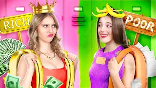 Rich Girl vs Poor Girl | Rich Kid in Broke Family