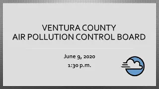 Air Pollution Control Board Meeting - June 9, 2020