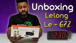 RÁDIO RELÓGIO # COM PROJETOR# UNBOXING EM PORTUGUÊS BR